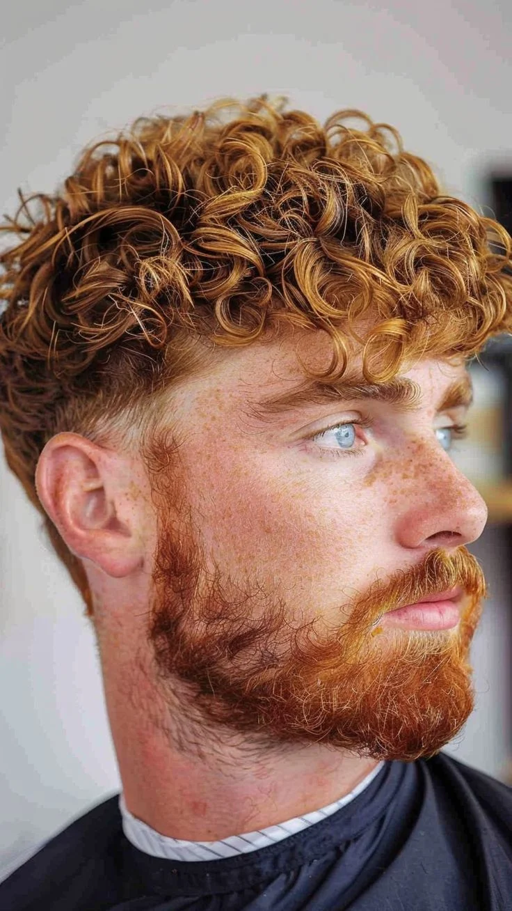 The curly caesar cut